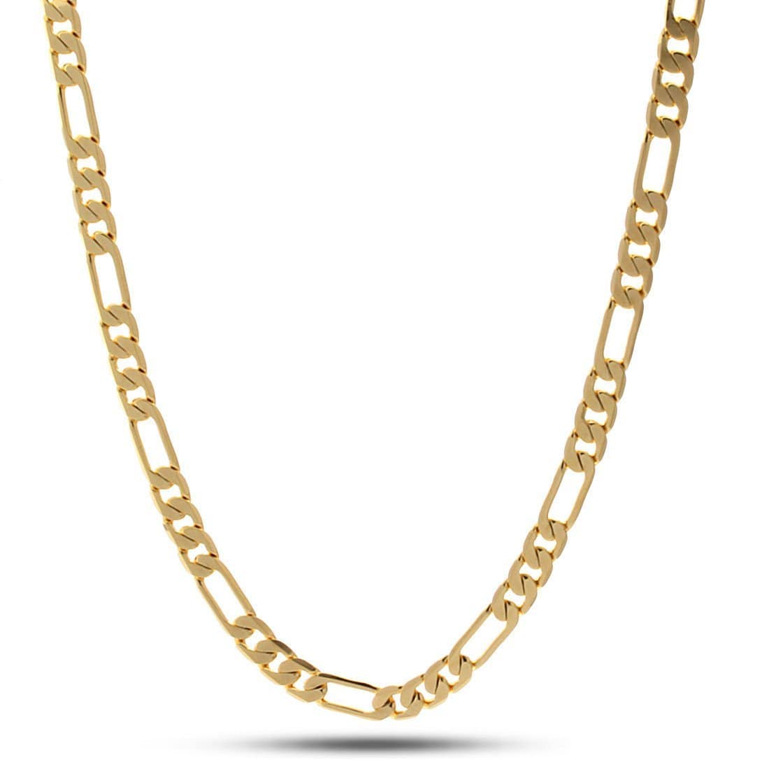 Solid Gold 5mm Figaro Chain  in  Solid Gold / 14K Gold / 20" Mens Chains