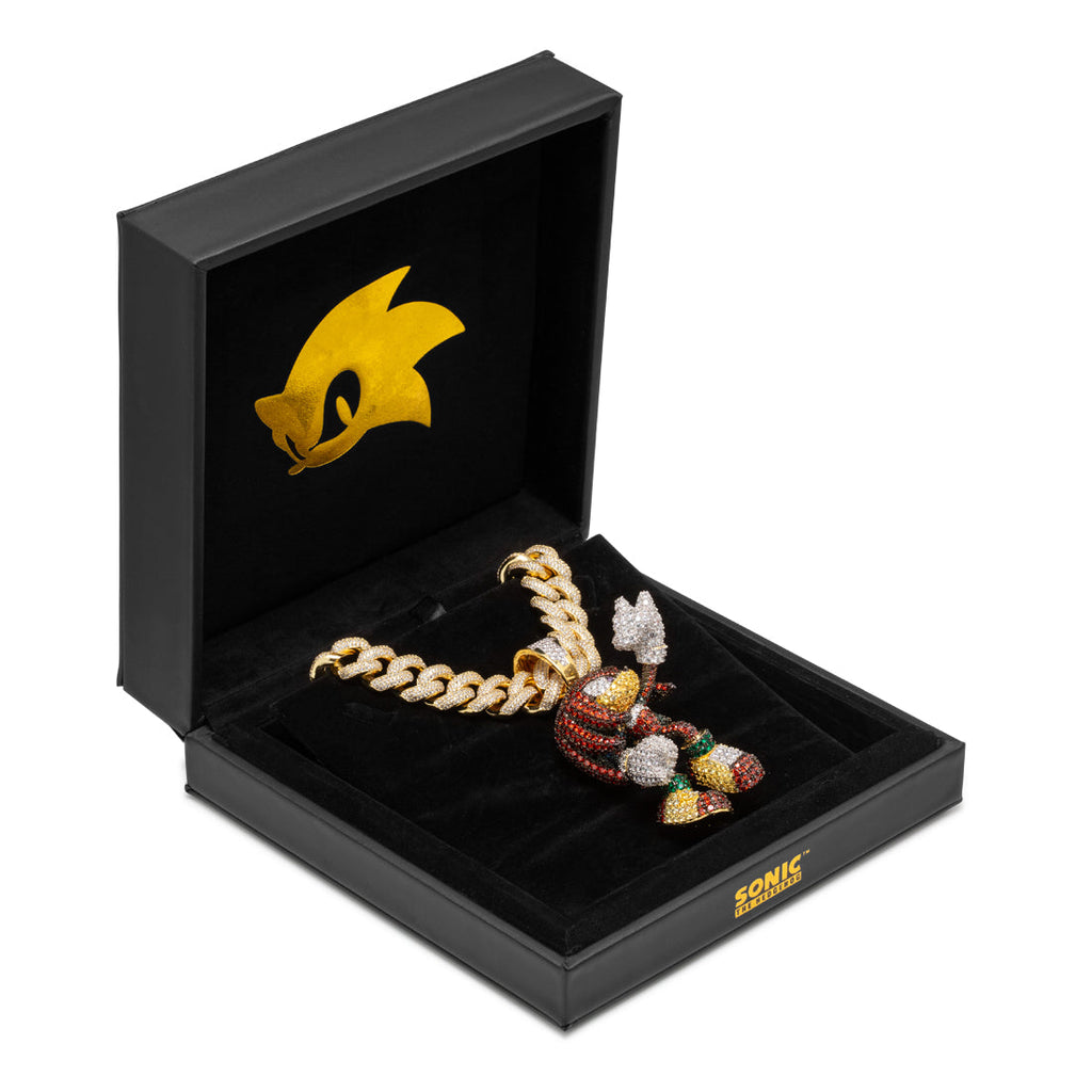 14K Gold / 4.1" Sonic the Hedgehog x King Ice - LE XL Strong Knuckles Necklace