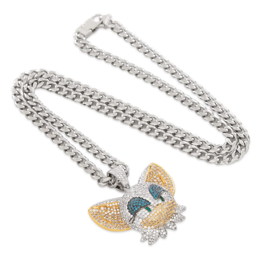 Sonic the Hedgehog x King Ice - Rouge the Bat Necklace  in  14K/White Gold / 1.5" Mens Necklaces
