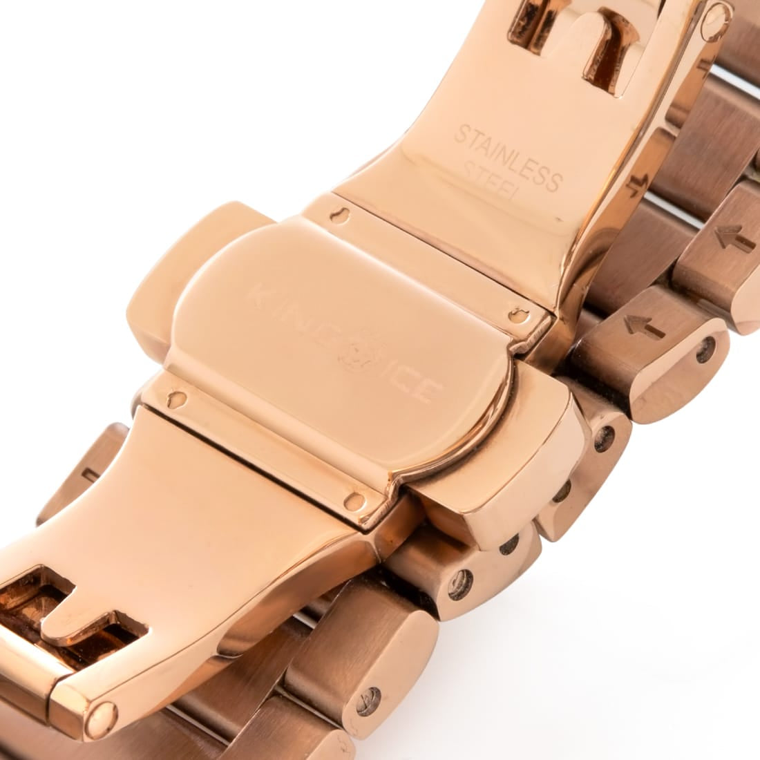 Sunset Automatic Watch: Rose Case / Noir Dial  in  by King Ice