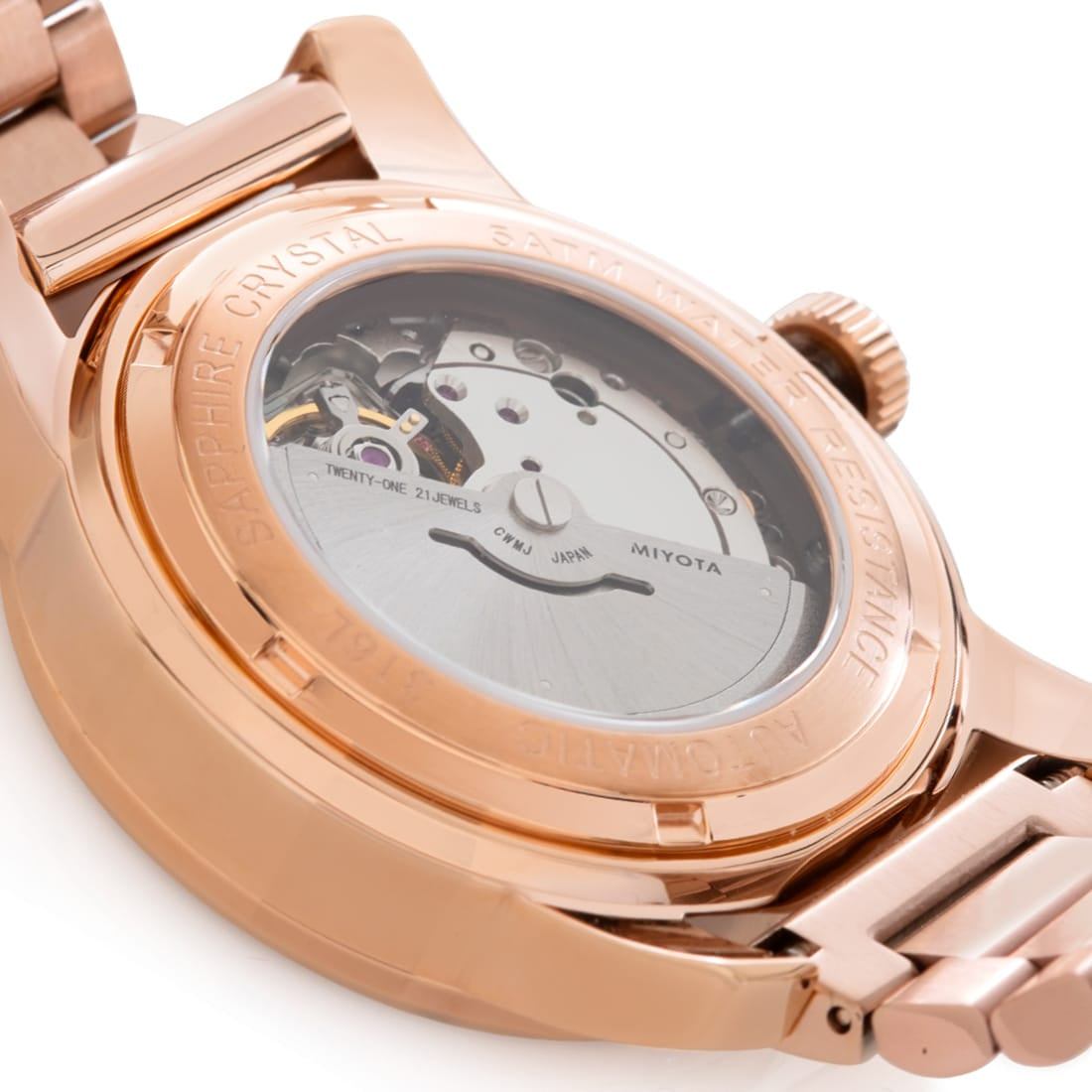 Sunset Automatic Watch: Rose Case / Noir Dial  in  by King Ice