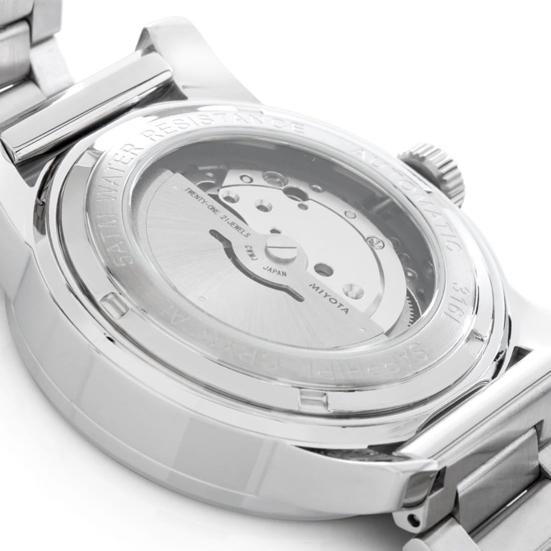 Sunset Automatic Watch: Silver Case / Forest Dial  in  by King Ice