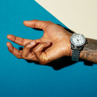 Sunset Automatic Watch: Silver Case / Frost Dial  in  by King Ice