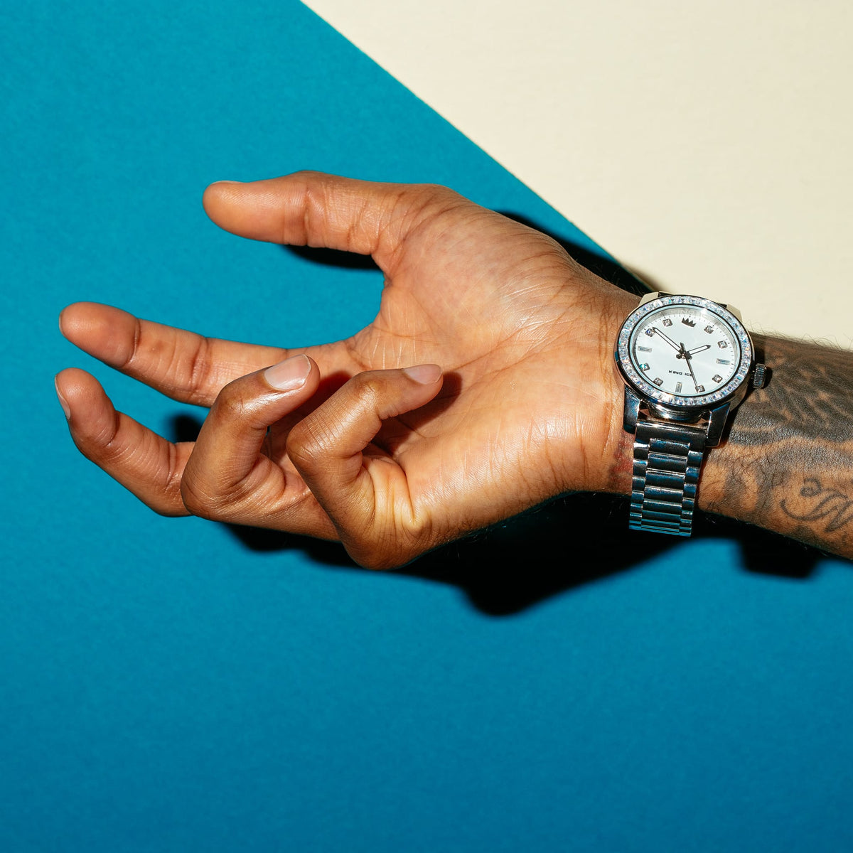 Sunset Automatic Watch: Silver Case / Frost Dial  in  by King Ice