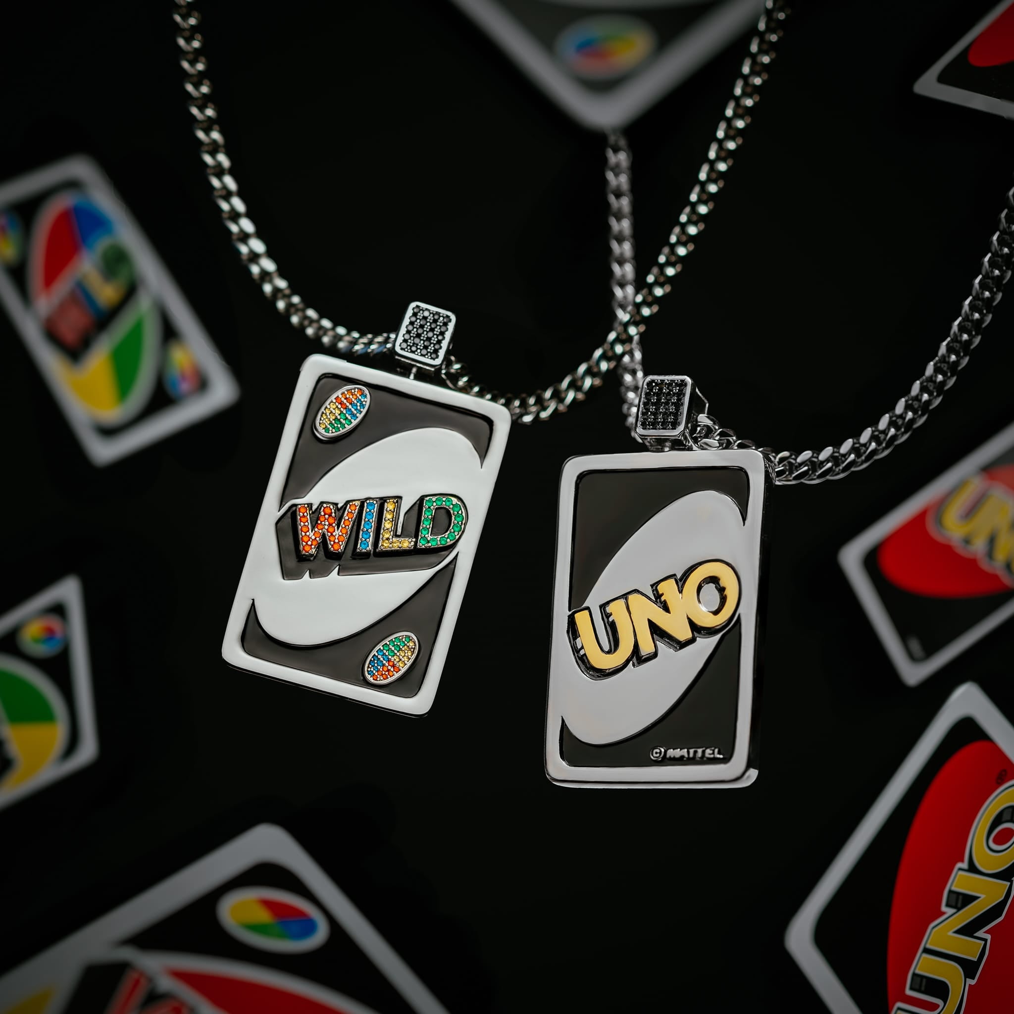 UNO x King Ice - Wild Card Necklace  in  2.5" by King Ice