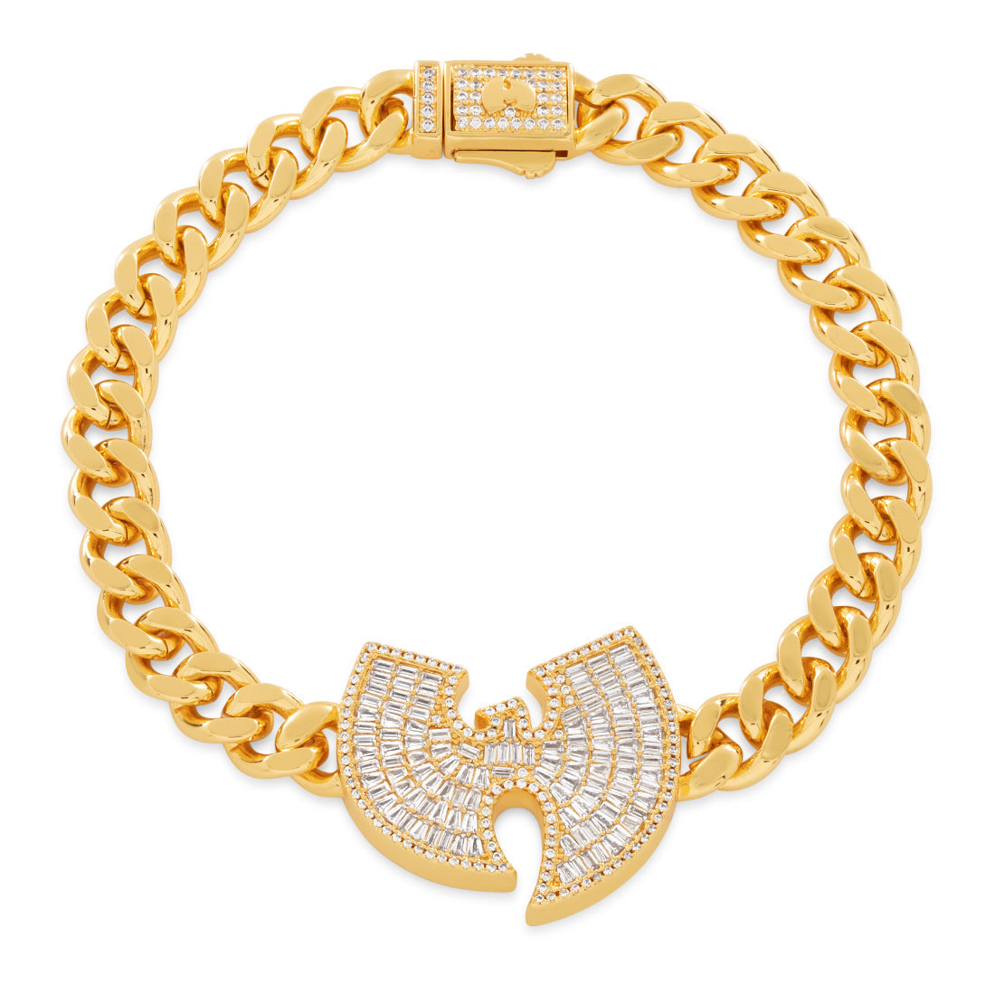 Gold Plated / 14K Gold / 8.5" Wu-Tang x King Ice - 8mm Wu-Tang Logo Bracelet