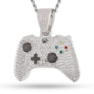 Xbox x King Ice - Controller Necklace  in  White Gold / 1.4" Mens Necklaces