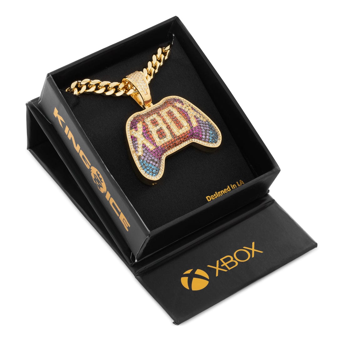 Xbox x King Ice - Ethereal Aura Necklace  in  14K Gold / 1.8" Mens Necklaces