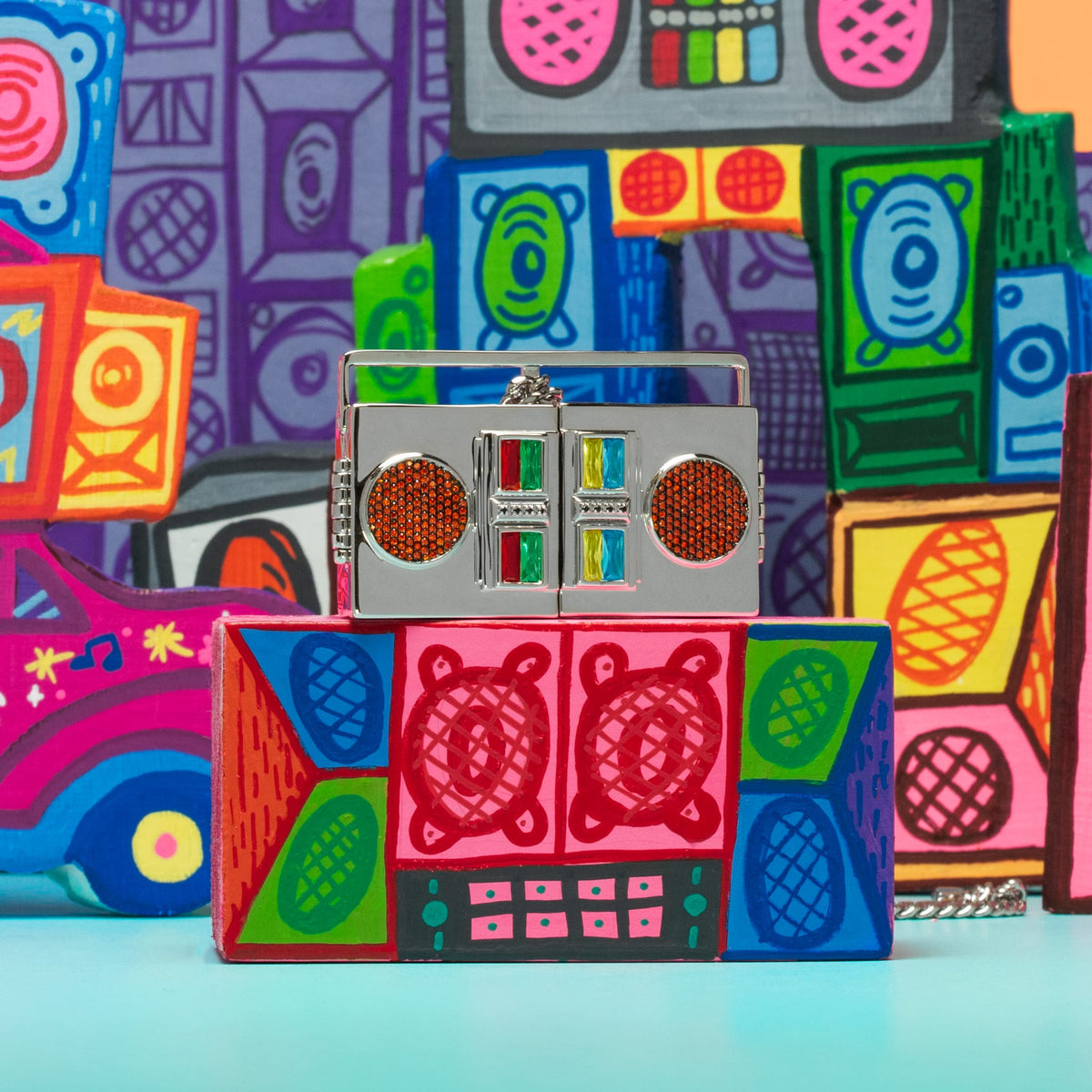 Yo Gabba Gabba x King Ice - SE Boombox Necklace  in  1.5" by King Ice