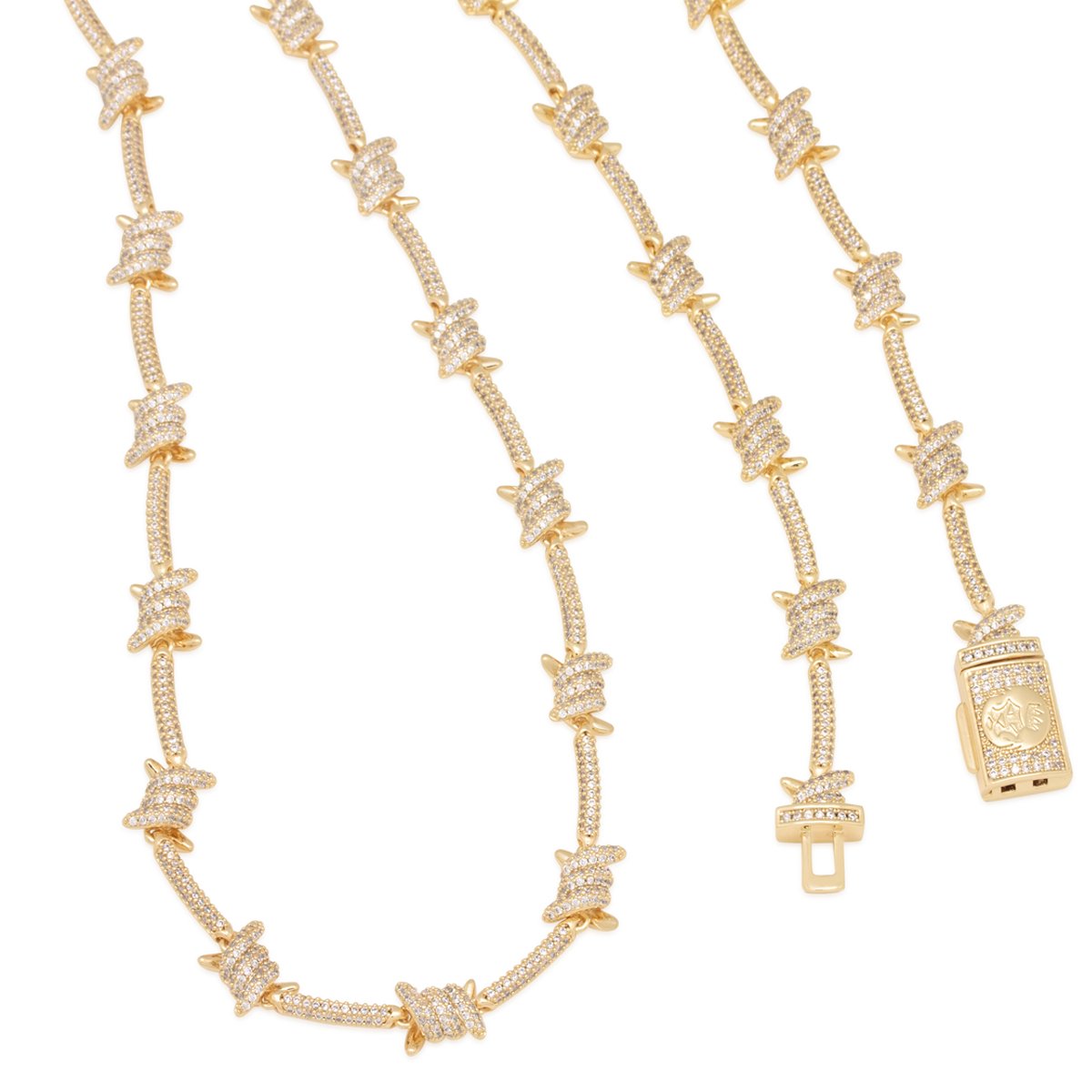 Iced barbed wire necklace hotsell