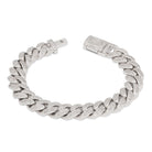 White Gold / 7" 12mm Iced Miami Cuban Bracelet BRX14100-Silver-7