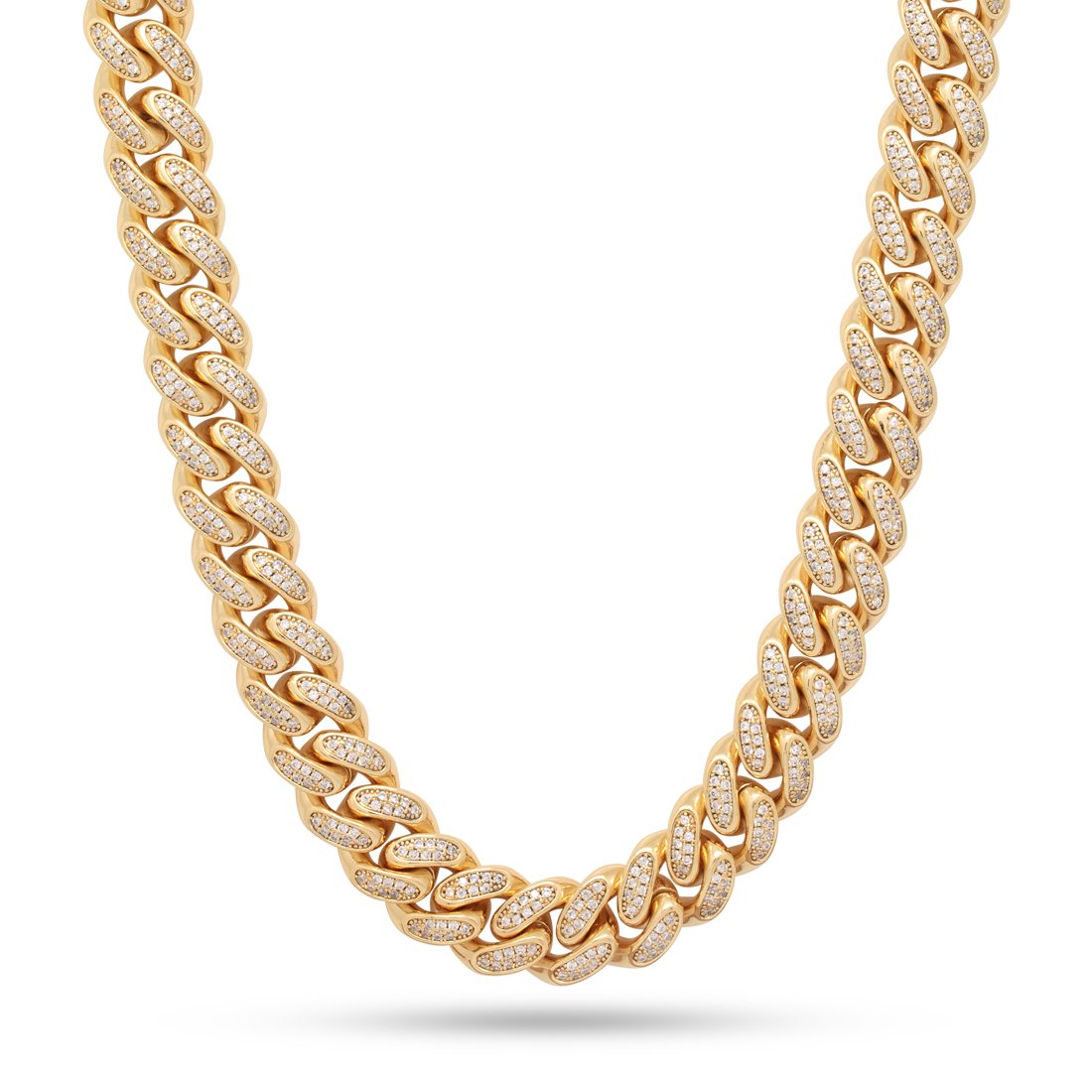 Gold Plated / 14K Gold / 18" 15mm Iced Miami Cuban Chain CHX14101-GOLD-18