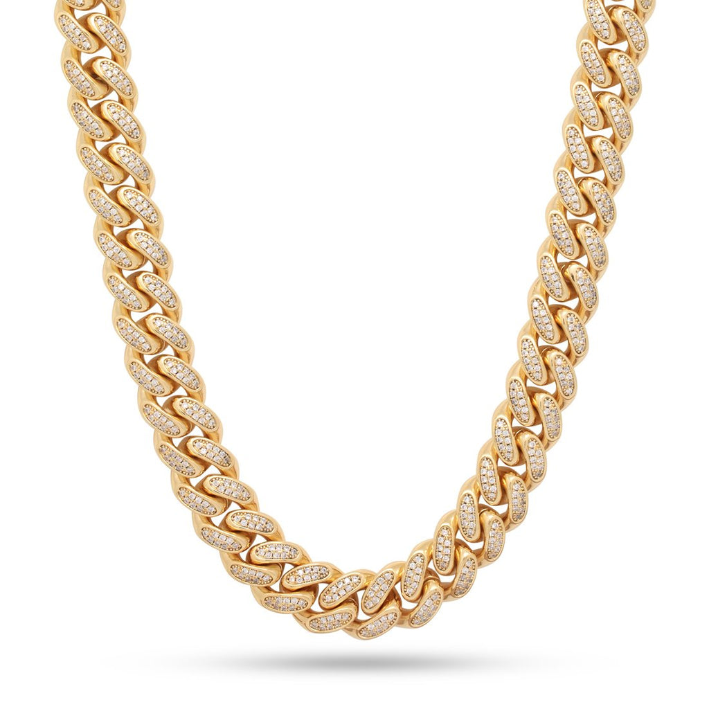 Gold Plated / 14K Gold / 18" 15mm Iced Miami Cuban Chain CHX14101-GOLD-18
