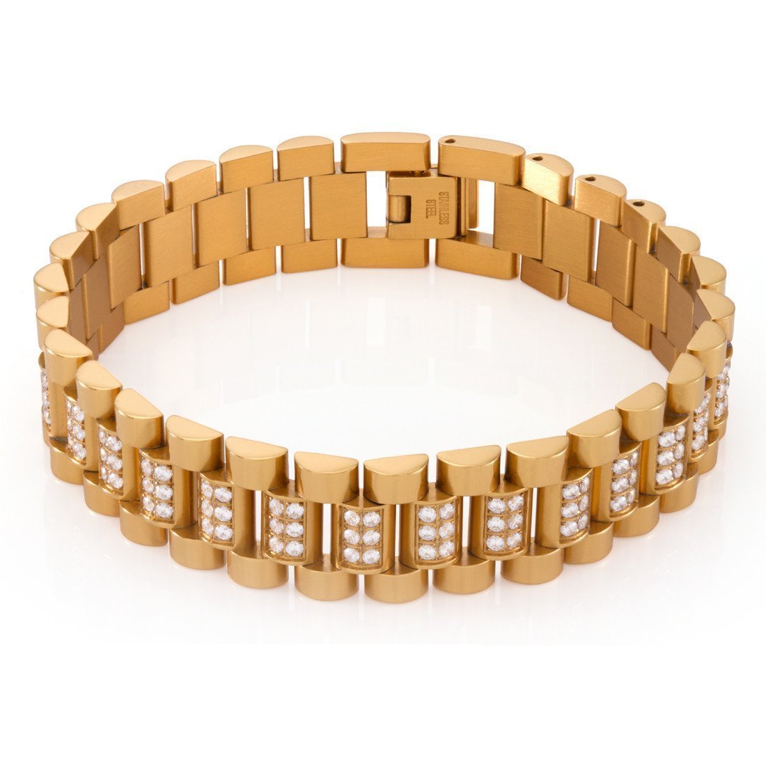 Mens Rolex Link Bracelet 8 14K Yellow Gold