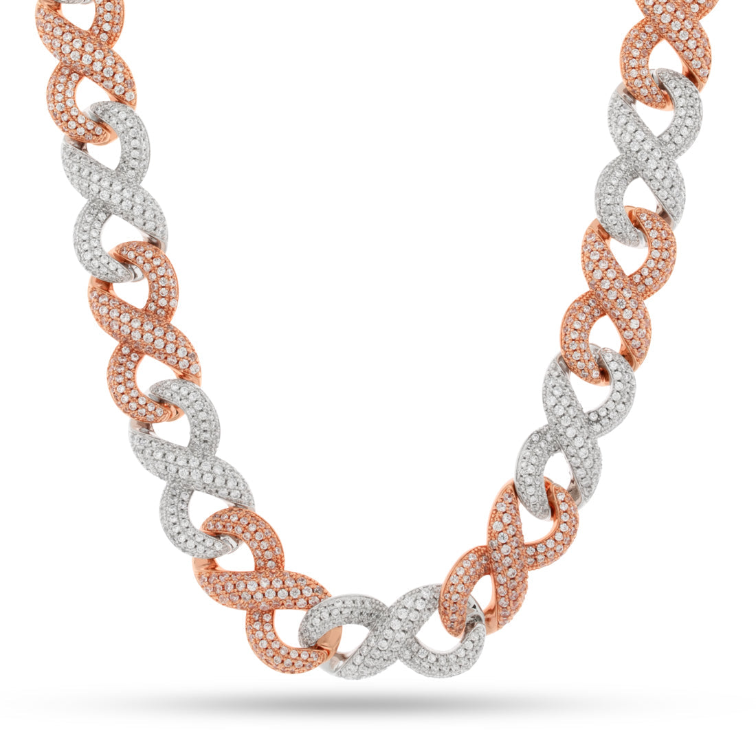 Gold Plated / White/Rose Gold / 20" 15mm Infinity Link Chain