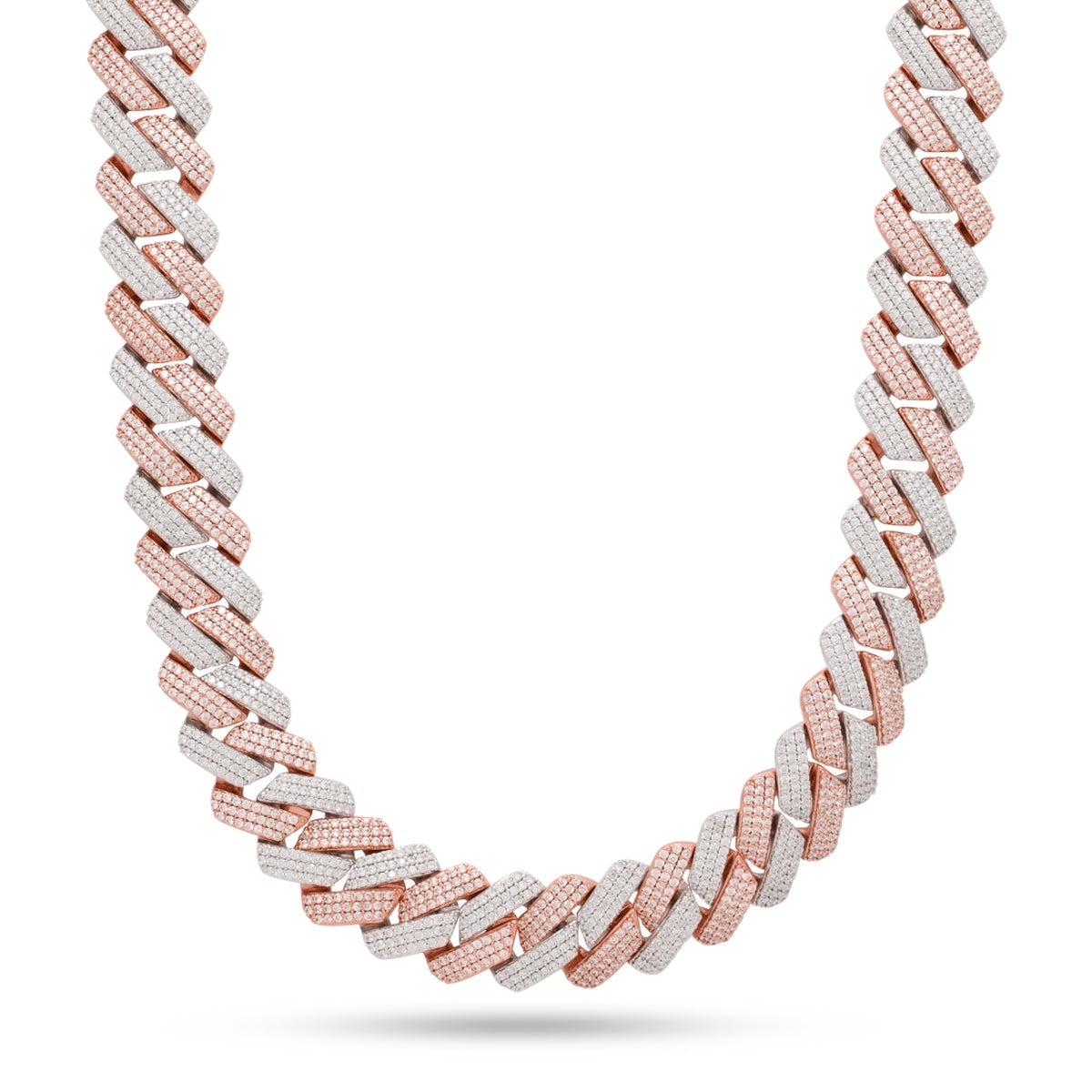 18mm Iced Diamond-Cut Miami Cuban Link Chain