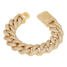 14K Gold / 8" 20mm Iced Miami Cuban Bracelet BRX14103-GOLD-8