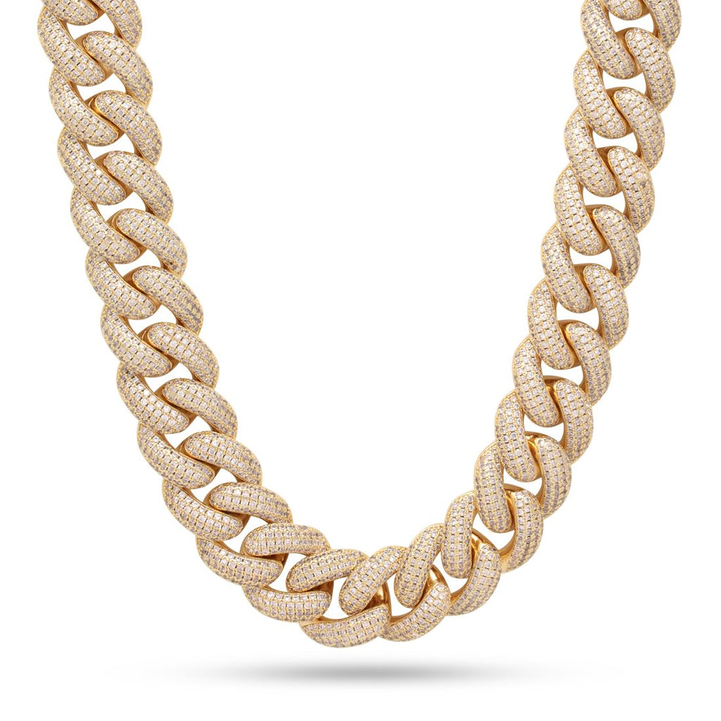 Gold Plated / 14K Gold / 20" 20mm Iced Miami Cuban Chain CHX14103-GOLD-20