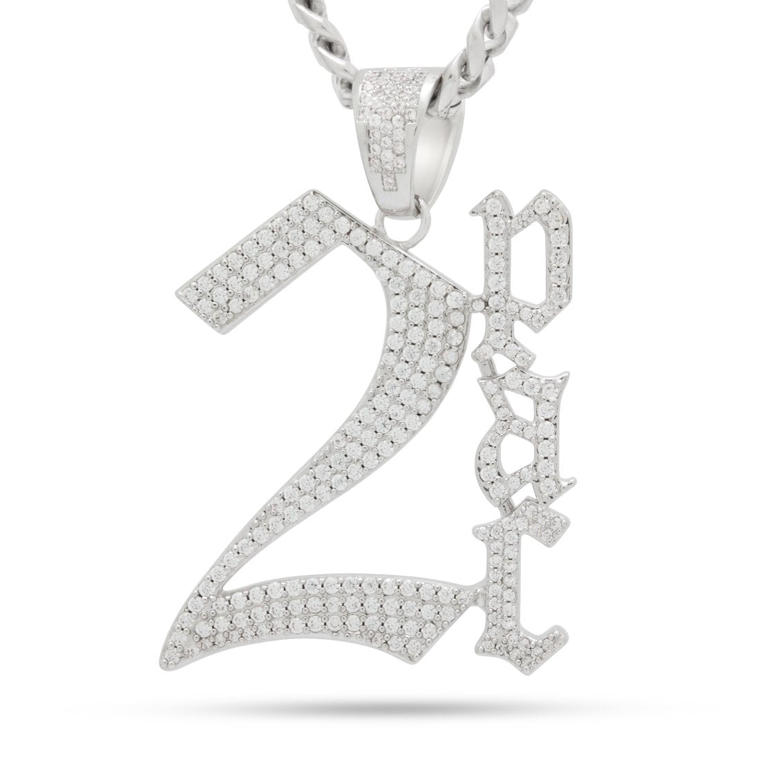 White Gold / L 2pac x King Ice - 2Pac Classic Necklace NKX14294-SM-SILVER