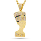 14K Gold / M 2Pac x King Ice - 3D Boss Nefertiti Necklace NKX14315-GOLD-M