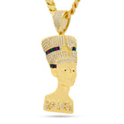 14K Gold / L 2Pac x King Ice - 3D Boss Nefertiti Necklace NKX14315-GOLD-L