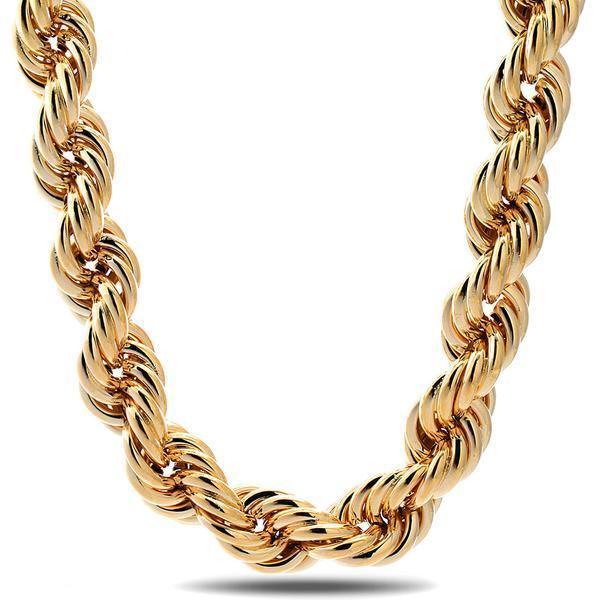 30mm, 14K Gold Rope Chain