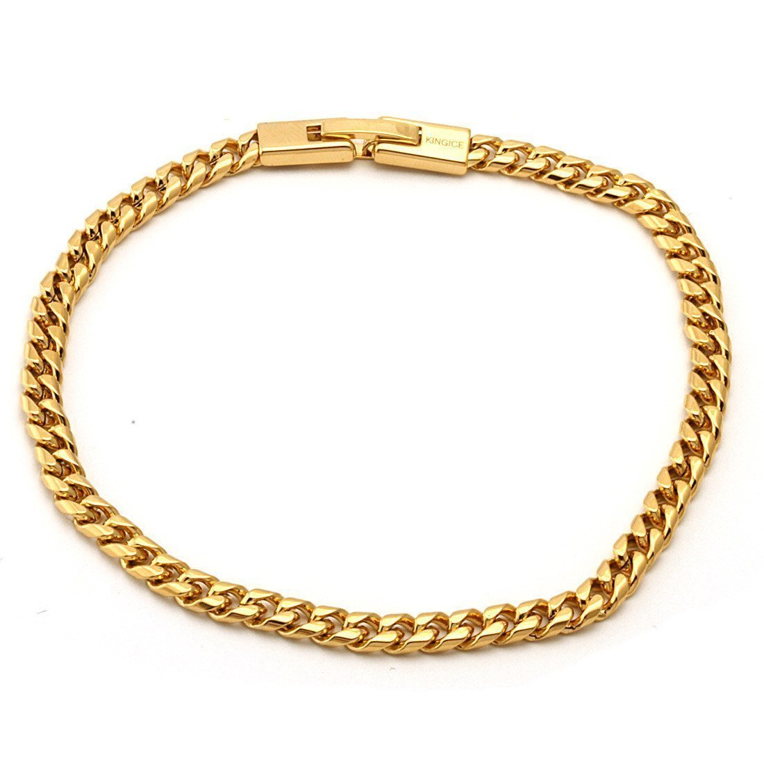 Gold Bracelet 14K Gold Cuban Link Chain Bracelet Womens -  Denmark