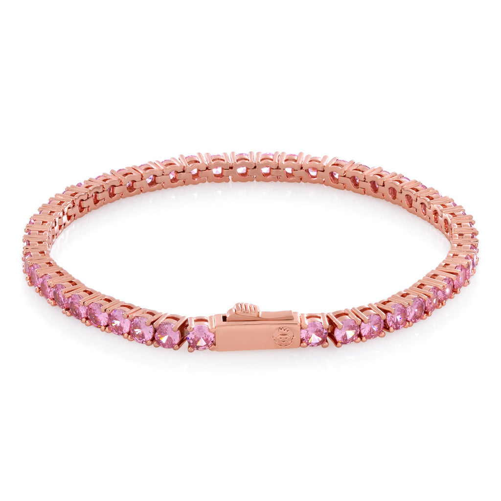 4mm Pink Tennis Bracelet