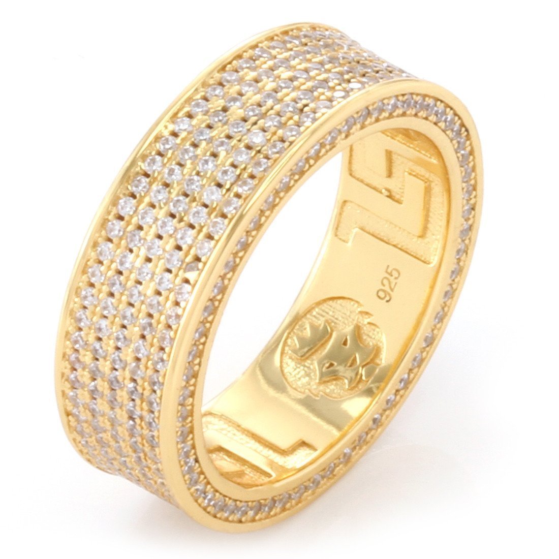 5 Row Iced Infinity Band Ring