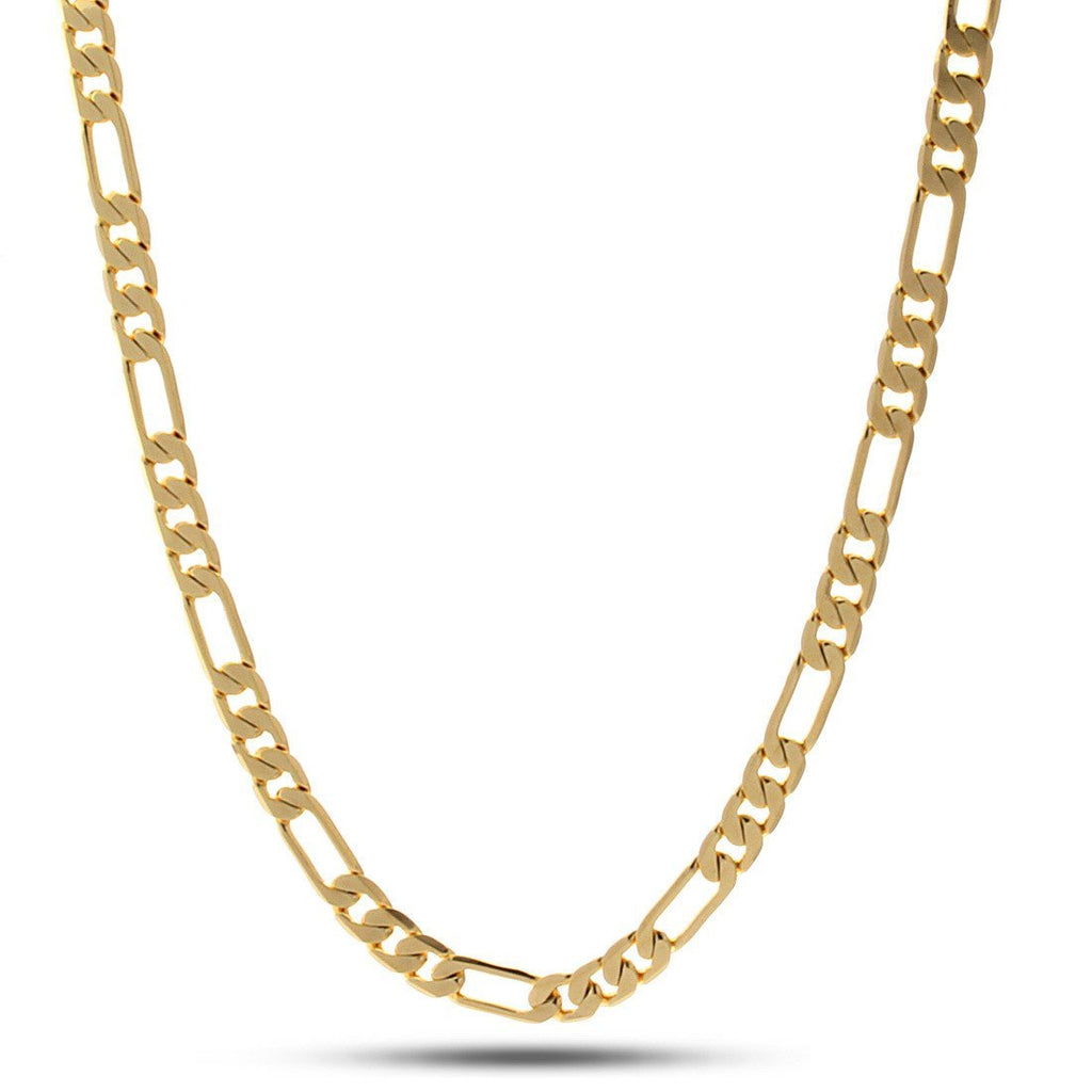 Gold Plated / 14K Gold / 24" 5mm Figaro Chain CHX08907-24
