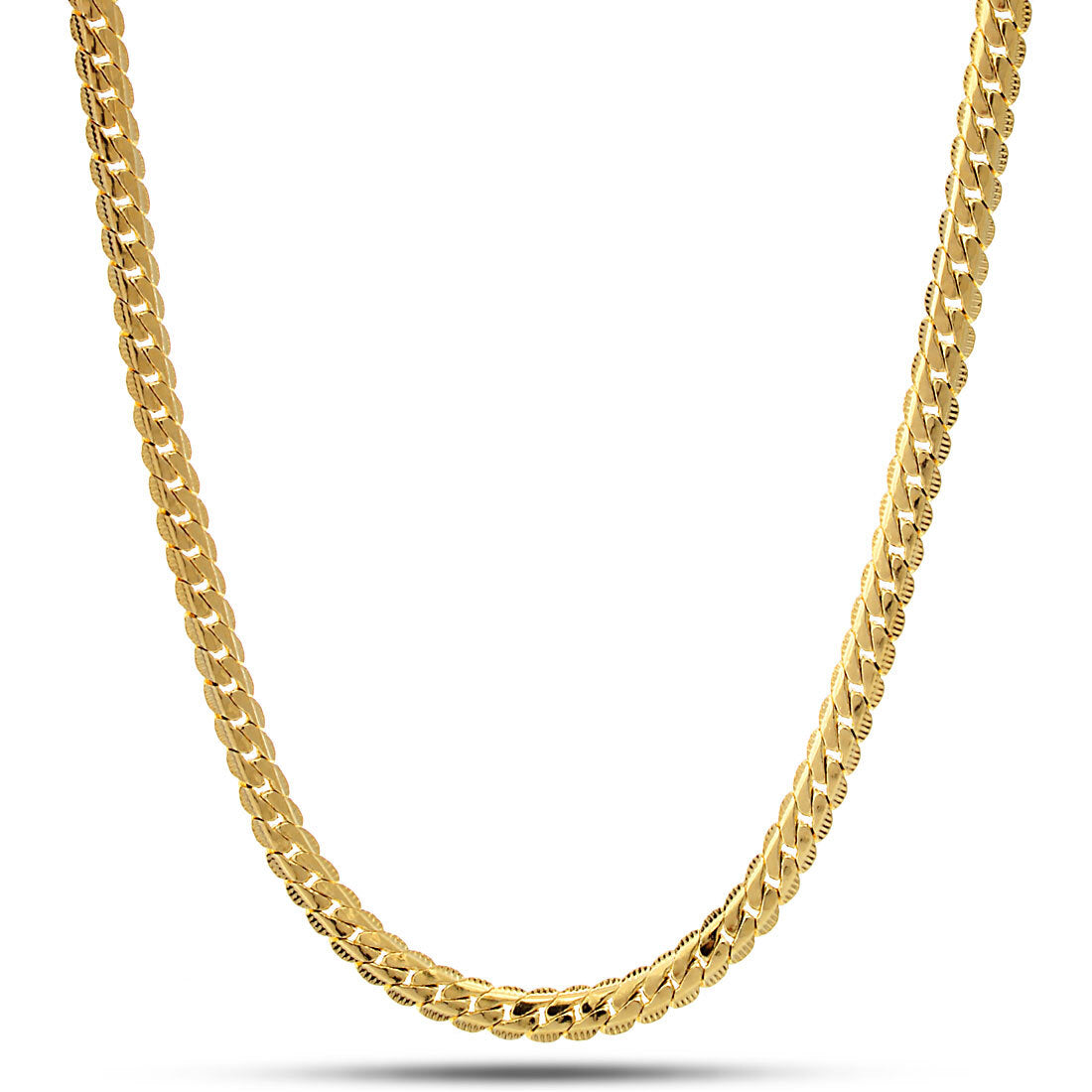 5mm Moon Cut Cuban Link Chain Hip Hop Jewelry King Ice