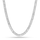 Gold Plated / White Gold / 18" 6mm Baguette Tennis Chain