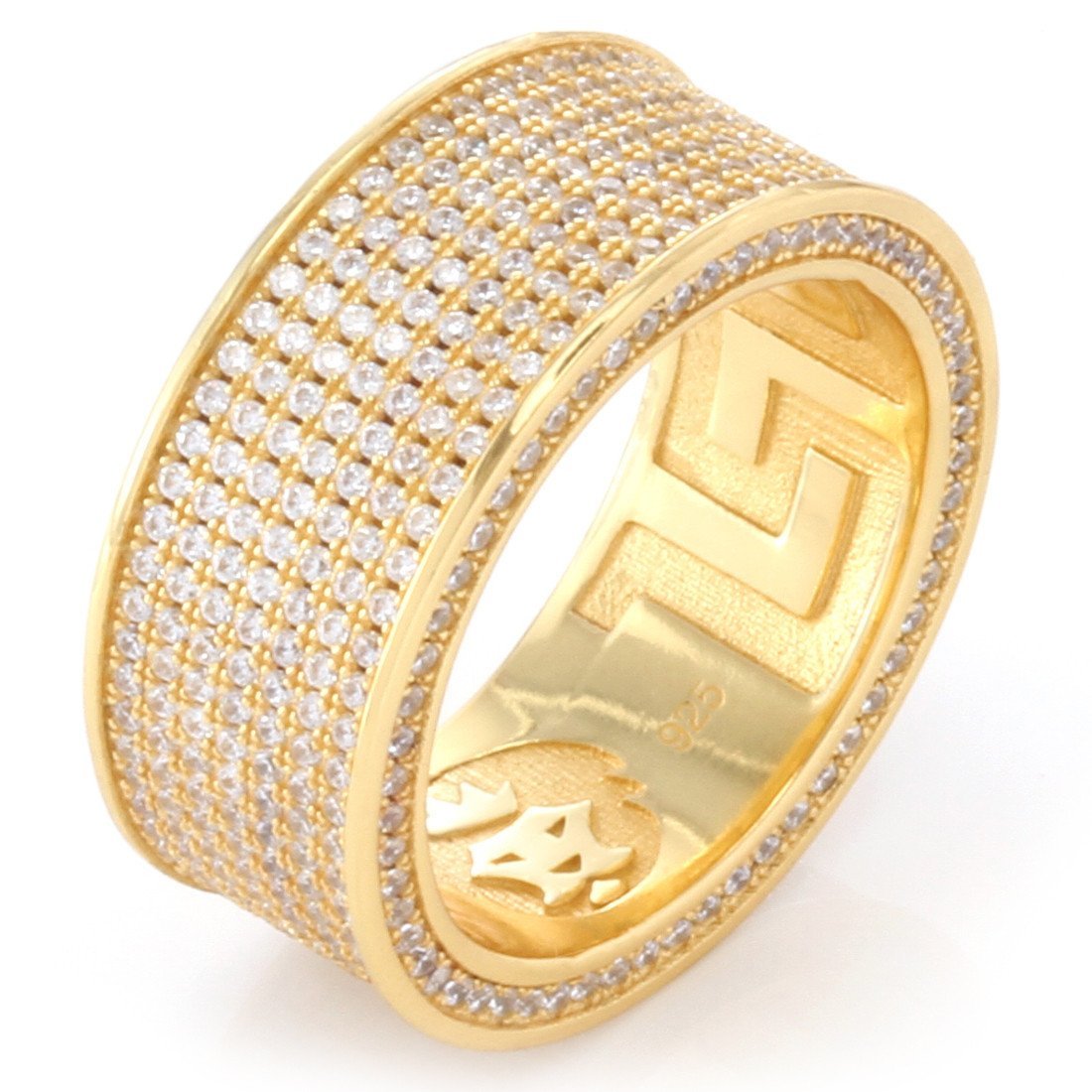 7 Row Iced Infinity Band Ring