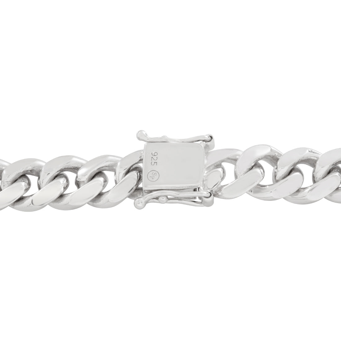 8mm Prong Cuban Link Bracelet (Silver) – Iced London