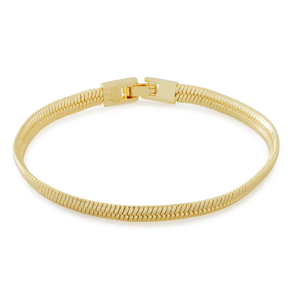 14K Gold / 8" 5mm Thick Herringbone Bracelet
