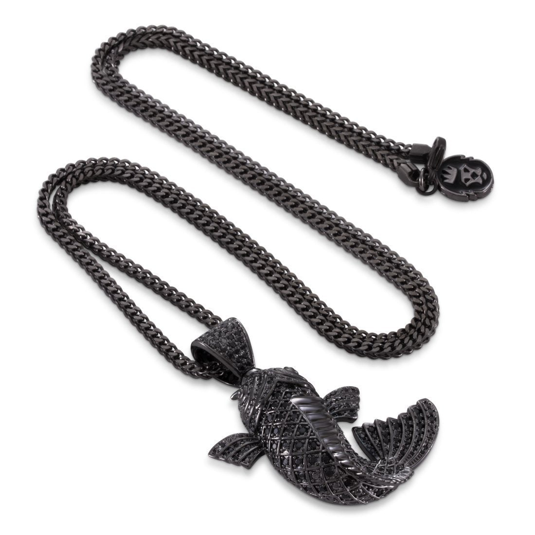 Black Gold / M Black Gold Utsurimono Koi Fish Necklace NKX12832-Black