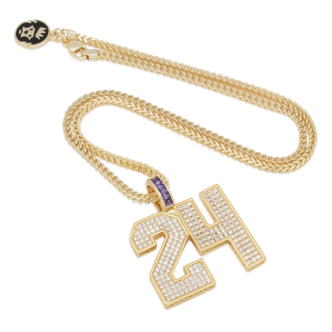 Classic Number 24 Necklace Black Mamba Jewelry King Ice