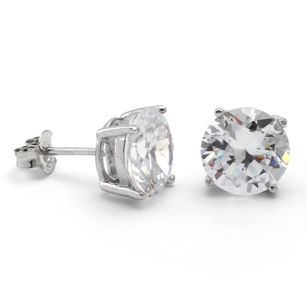 Solid Gold / White Gold / 5mm Brilliant-Cut Stud Earrings ERG01138-5