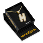 14K Gold The Bubble Letter H Necklace NKX13394