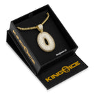 14K Gold / M Bubble Letter O Necklace NKX13401-SALE