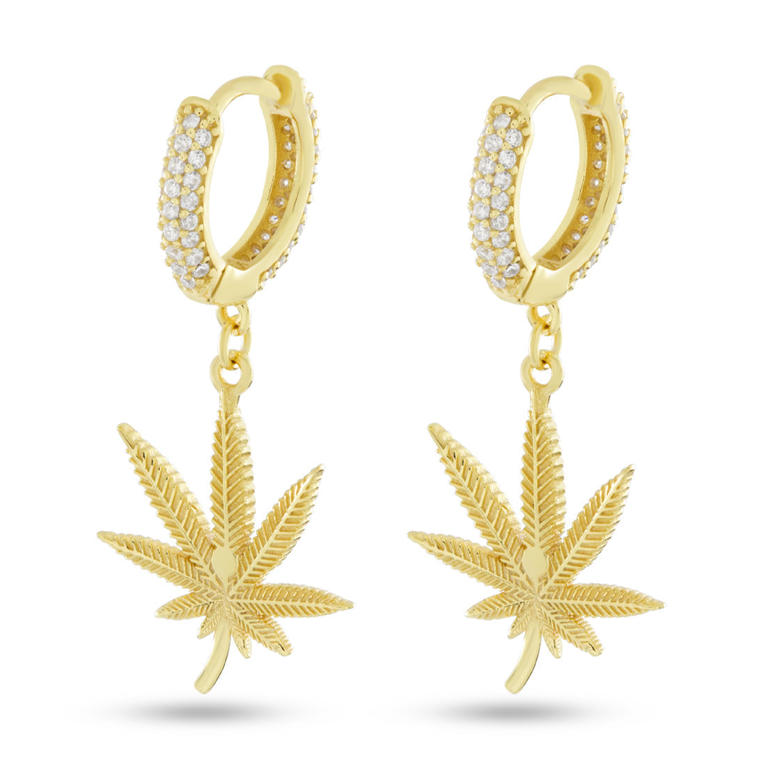 Cannabis Leaf Hanging Earrings