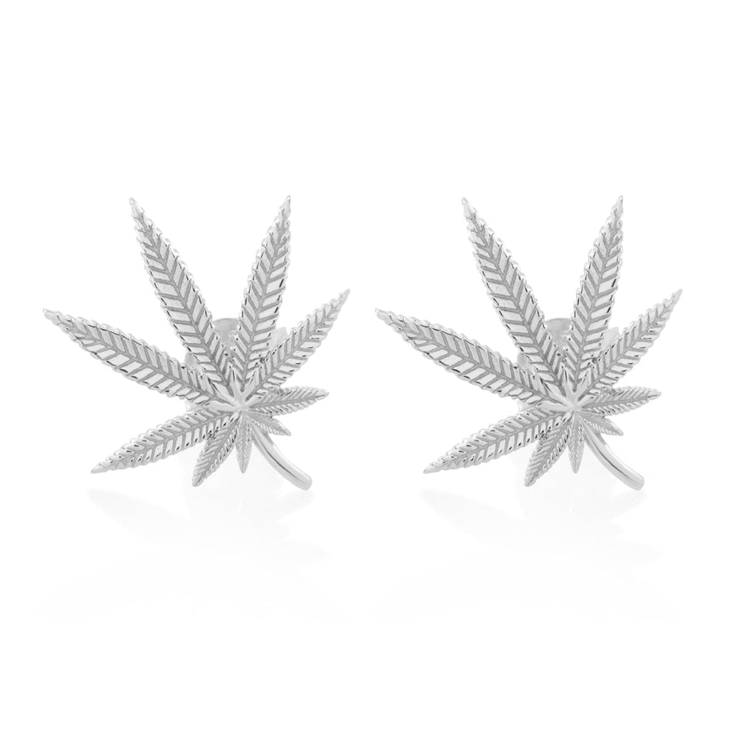Cannabis Leaf Stud Earrings