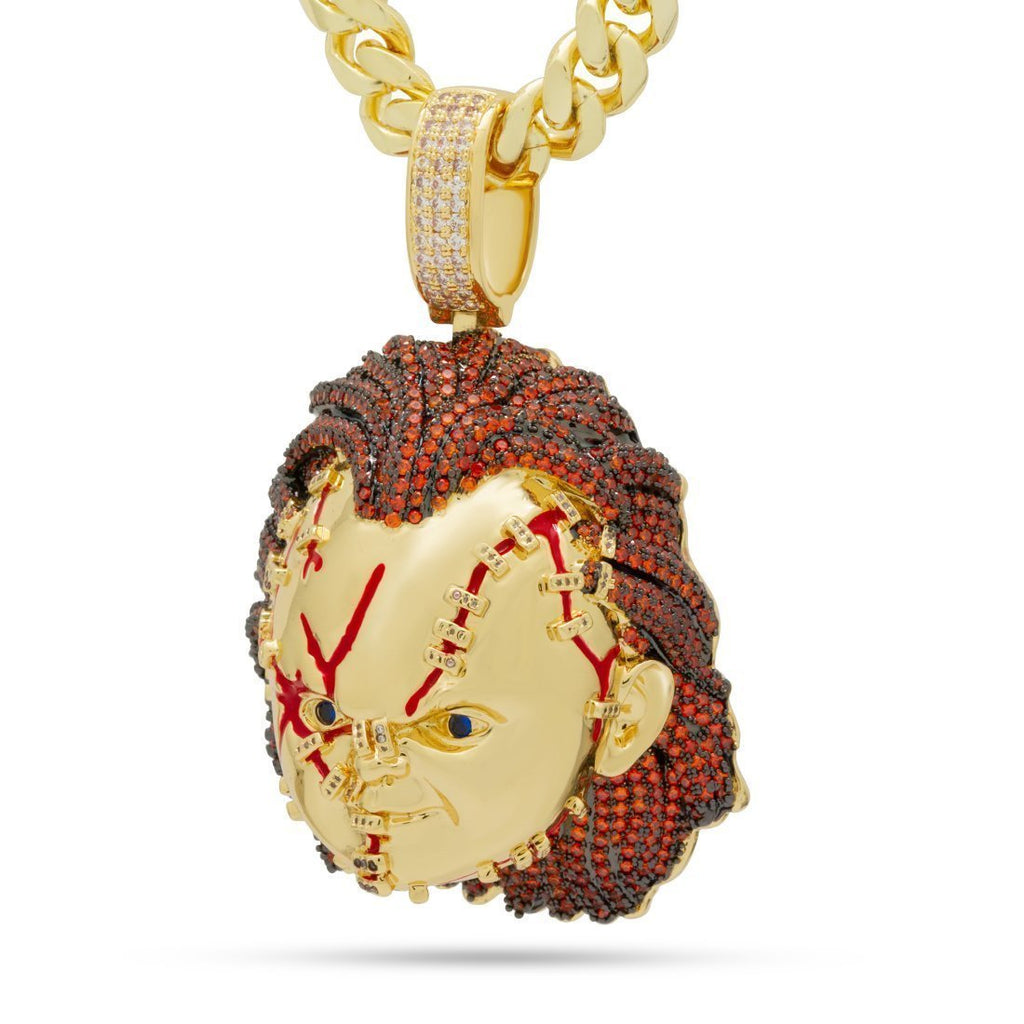 14K Gold / XL Chucky x King Ice - Bad Guy Necklace NKX14231-Large