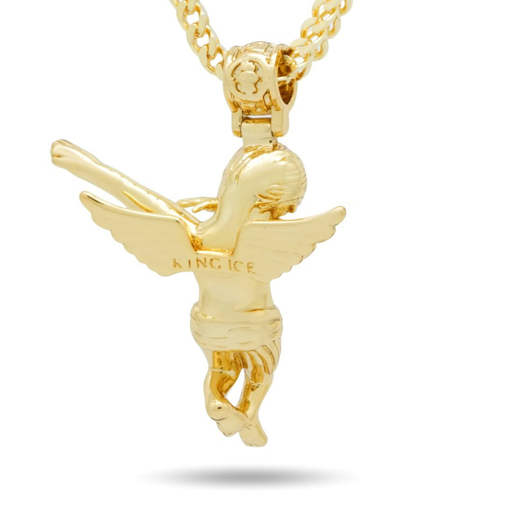 14K Gold / M Dabbing Angel Necklace NKX14074