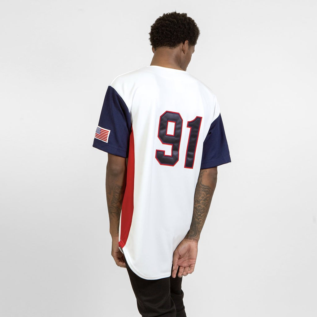 King Ice x Death Row Records- White Baseball Jersey
