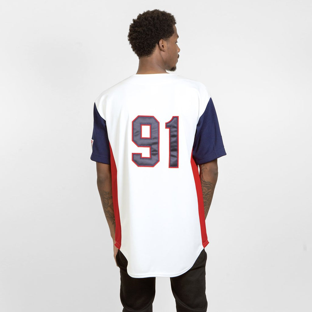 King Ice x Death Row Records- White Baseball Jersey