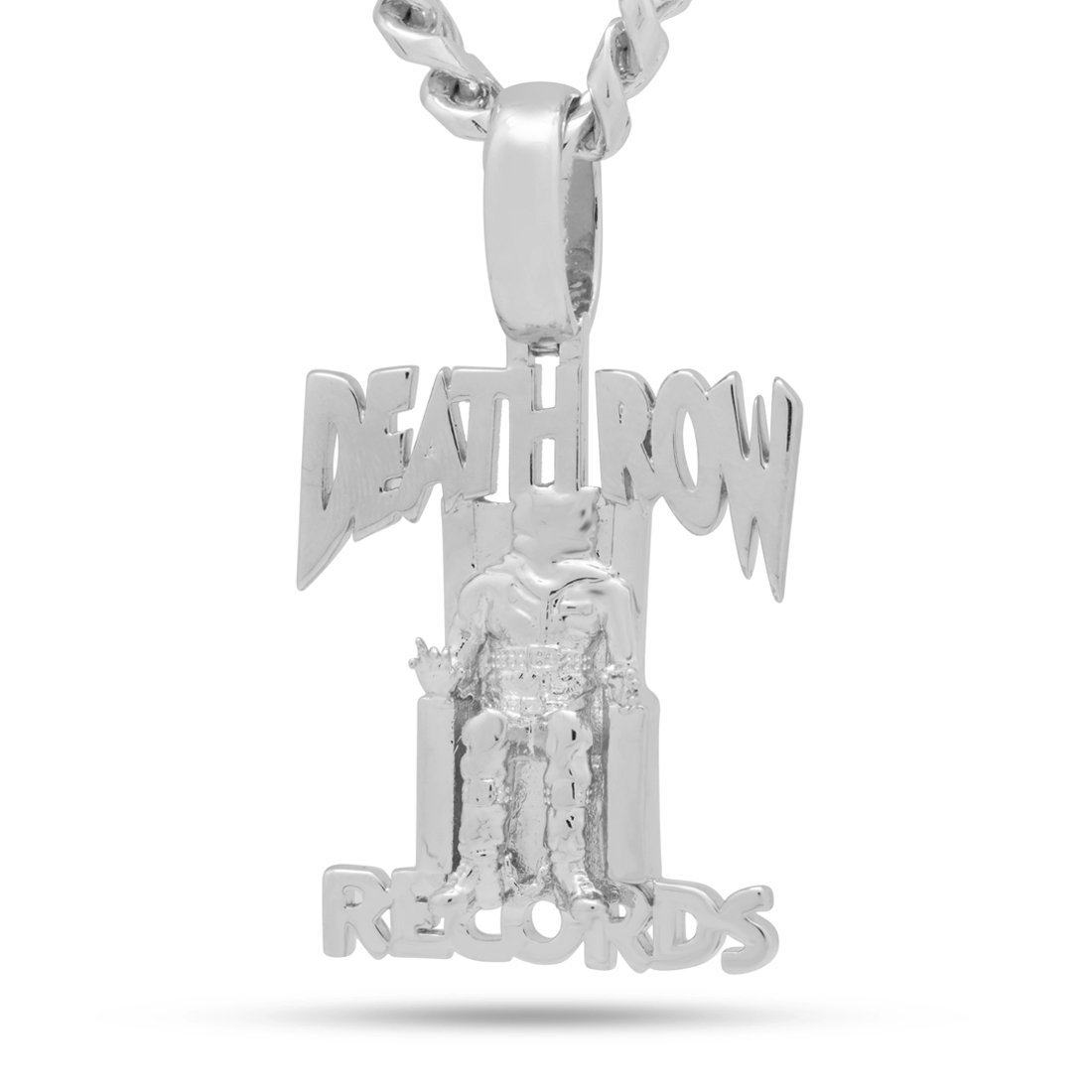 White Gold / L Death Row Records x King Ice - Death Row Necklace NKX14133