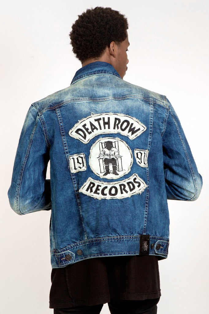 Blue / S Death Row Records x King Ice - Denim Patched Jacket APX11016-S