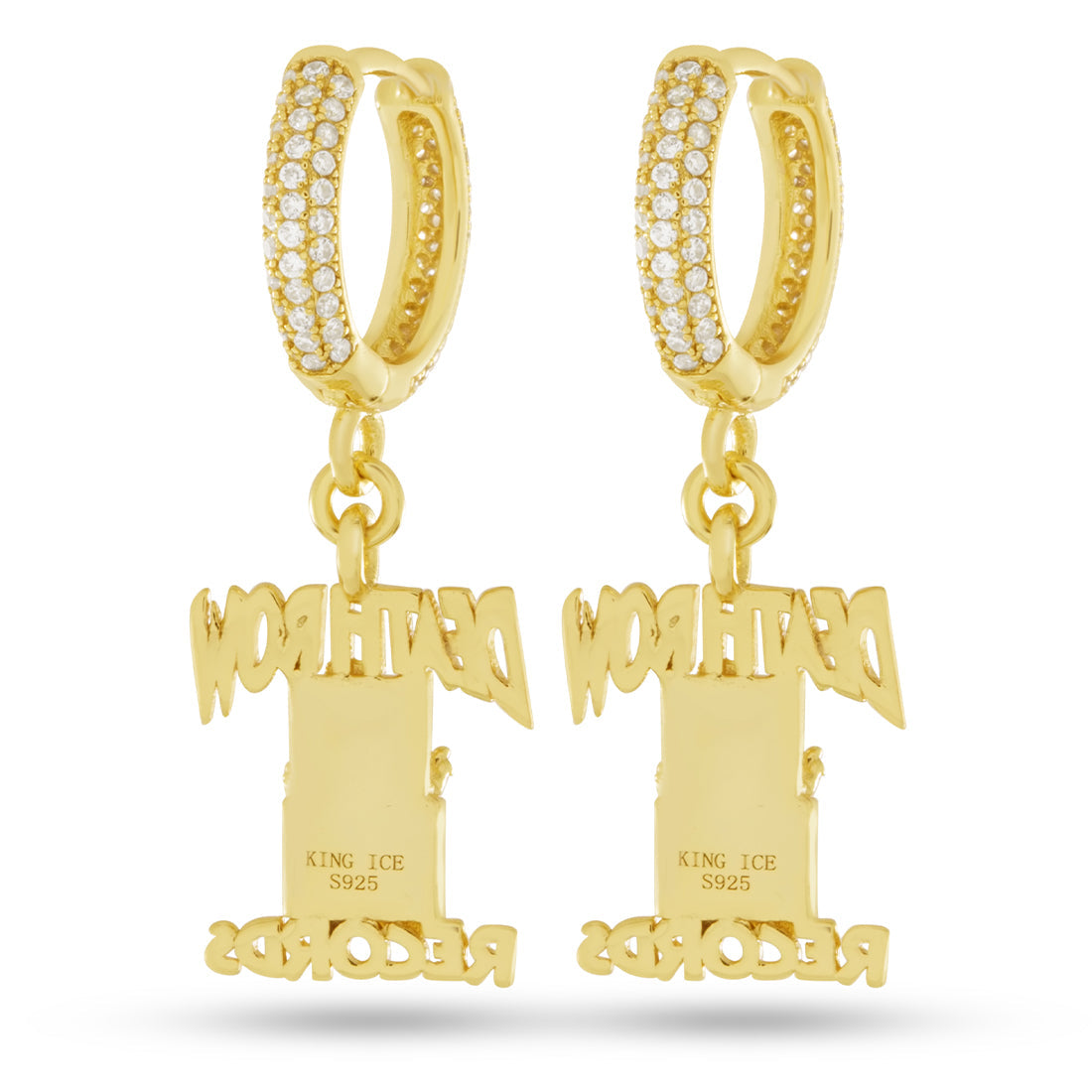 Death Row Records x King Ice - Hanging Logo Earrings