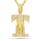 14K Gold / L Death Row Records x King Ice Iced Necklace NKX14134